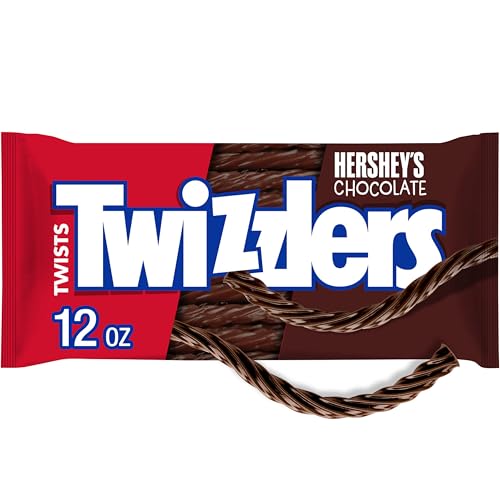 TWIZZLERS Twists, Chocolate Flavor (12-Ounce Bag) | Chocolate flavored TWIZZLERS Twists in a resealable bag for candy bowls, parties and movie nights.
