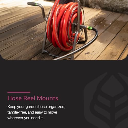 Yard Butler Hose Reel, 180 Degree Swivel, Wall Mount, 100-Foot Hose | Versatile Hose Reel, Great for Garden Hose Storage, Leakproof Design, Powder Coated Steel, Rust-Resistant, Tangle-Free