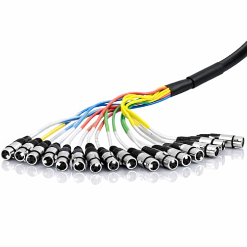 Seismic Audio - SARLX-16x100-16 Channel XLR Colored Mutil-Patch Snake Cable 100 Feet
