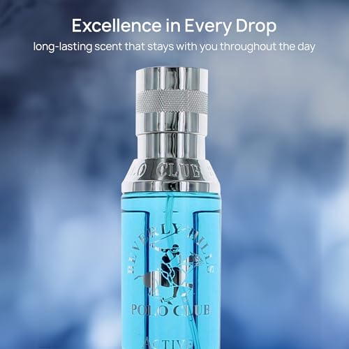 Beverly Hills Polo Club Body Spray for Men - BHPC Blaze - Fresh, Earthy with Notes of Cedar & Basil - Long Lasting Body Mist Cologne Scent - Ideal Gift for Him, 6oz