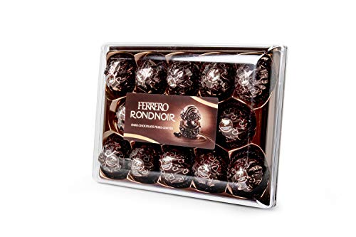 Ferrero Rocher Rondnoir, Premium Dark Chocolate 14 Count - Individually Wrapped Candy Gift Box with Cocoa Filling