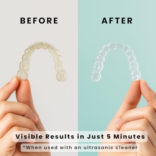 iSonic AlignerClean Denture Cleaner Tablets for Aligners, Retainers, Night Guards and CPAP Components, Ultrasonic Cleaning, 48 Count (1 Pack)