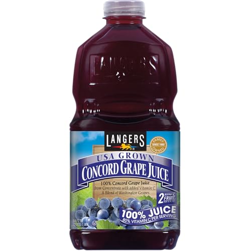 Langers 100% USA Grown Juice, Concord Grape, 64 Fl Oz (Pack of 8)