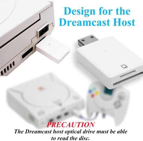 Reader,DC Memory Adapter Reader,Support TF and,Plug and Play,LED Status Indicator, Suitable for Dreamshell V4.0 Game Console