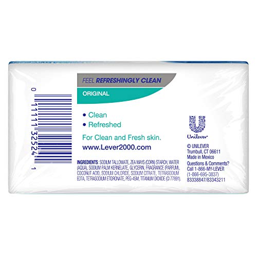 Lever 2000 Bar Soap, Original, 4 oz, 16 bar