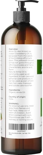 velona USDA Organic Pumpkin Seed Oil - 8 fl oz, Cold Pressed, with Pump