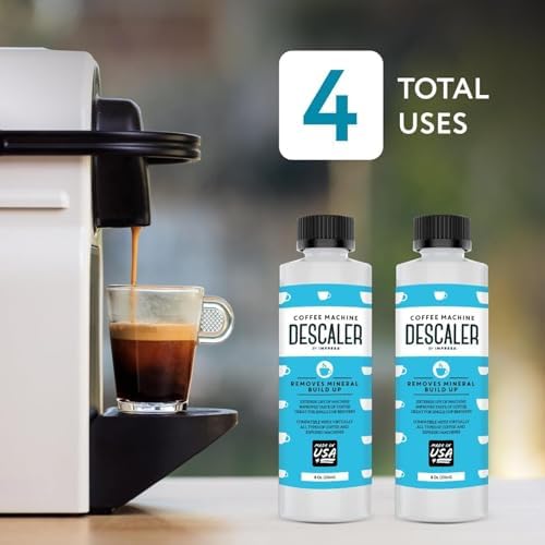 IMPRESA Coffee Machine Descaler (2 Uses Per Bottle) - Made in the USA - Universal Descaling Solution, Compatible with Nespresso, Delonghi and All Single Use Coffee and Espresso Machines