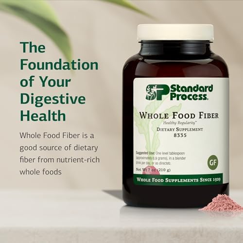 Standard Process - Whole Food Fiber - Daily Supplement for Digestive Health & Gut Support - High Fiber Powder with Soluble & Insoluble Fiber