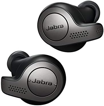 Jabra Elite 65t Alexa Enabled True Wireless Earbuds with Charging Case IP55 rated - Titanium Black (Renewed)