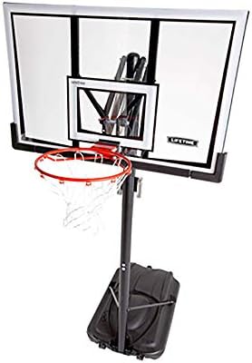 Lifetime 90061 Portable Basketball System, 52 Inch Shatterproof Backboard,Black