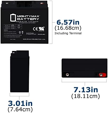 Mighty Max Battery 12V 18AH SLA Internal Thread Battery for Generac 7500 EXL Generator