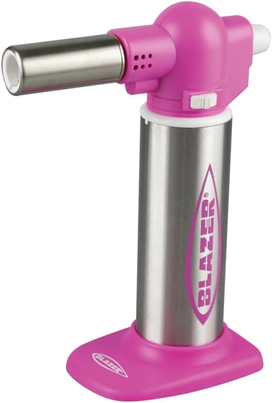 Big Buddy Refillable Turbo Torch Lighter- White Culinary Blow Torch, Butane Refillable