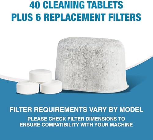 CleanEspresso - Designed For Breville Cleaning Kit - 40 Cleaning Tablets and 6 Water Filters for Breville Espresso Machines - 2g Espresso Machine