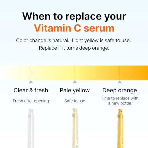 DearKlairs Vitamin C Serum - Dark Spot Care for Sensitive Skin, 1.18 fl.oz. | 5% Pure Vitamin C & Niacinamide, EGF Peptides, Even Skin Tone