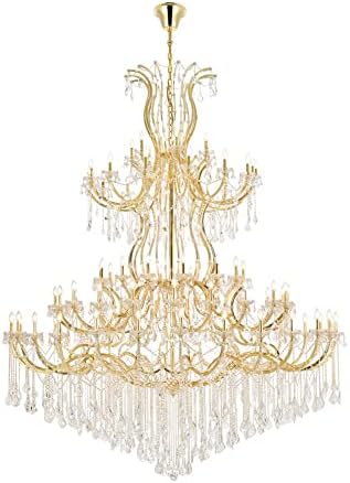 Elegant Lighting Maria Theresa 84 Light Royal Cut Crystal Chandelier in Gold