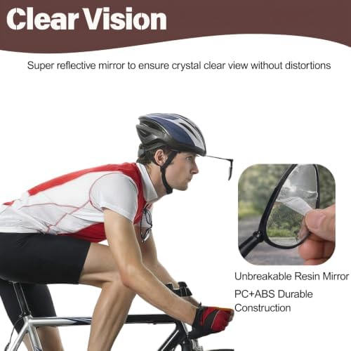 Biking Mirror for Helmet Helmet Mirror, Helmet Safety Rearview Mirror, Mountain Road Cycling Rear View Mirror for All Helmet Sizes