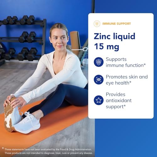 Pure Encapsulations Zinc Liquid 15 mg, 4 fl. oz. | Zinc Gluconate Supplement for Immune Support*, Tissue Development and Repair, Hypoallergenic