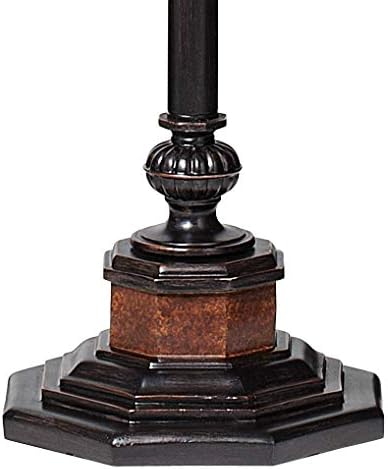 Kathy Ireland Sonnett 72" Tall 3-Light Torchiere Floor Lamp Living Room | Industrial Vintage Tree Standing Bronze Brown Champagne Alabaster Glass