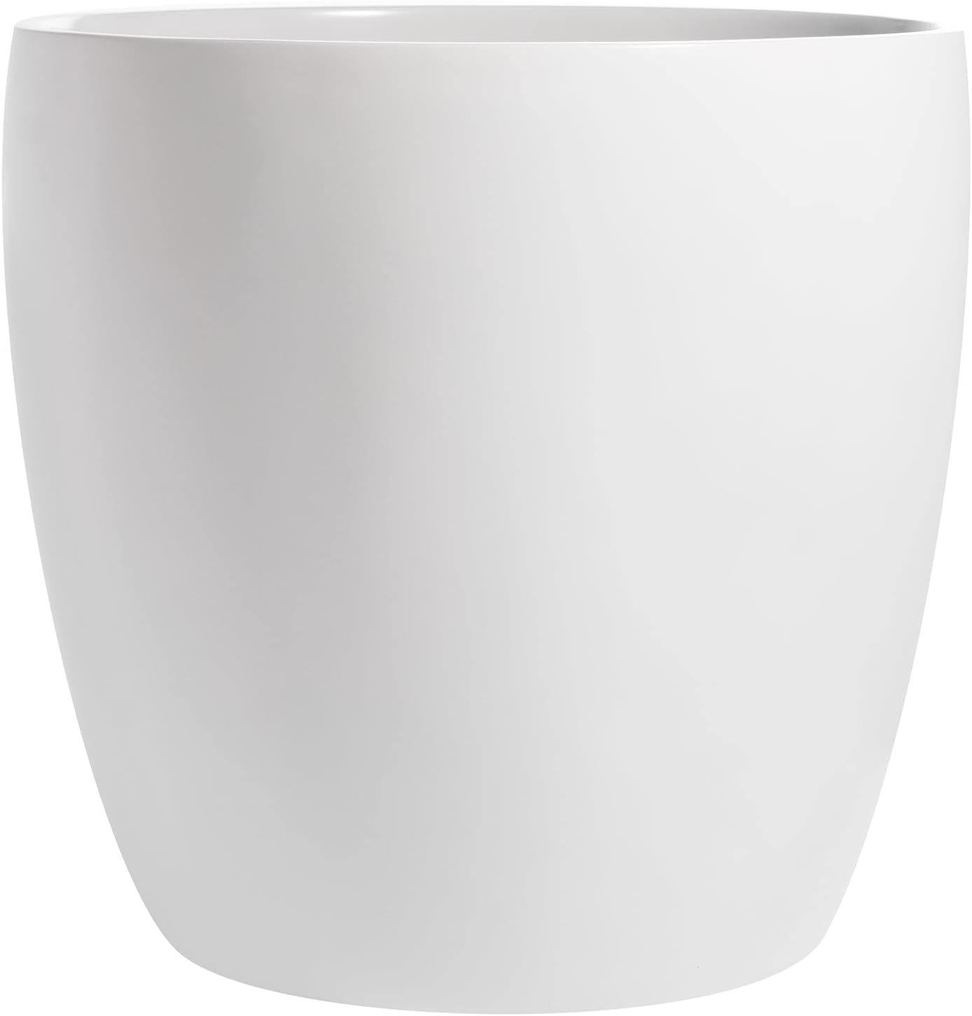 Napa Round Cylinder Fiberglass Planter, White, 22 Inch
