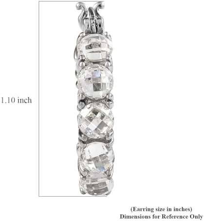 Cubic Zirconia Earrings in Stainless Steel