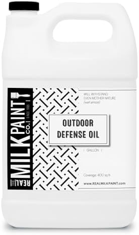 Real Milk Paint, Wood Finish for Outdoor Furniture Gallon Outdoor Defense Oil, Sealer, Protector with Tung Oil for Finishing Fence, Deck, Cedar Garden Bed