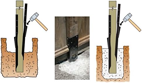 2 Pack Simpson Strong Tie FPBM44E E-Z Mender 4x4 Post Repair Bracket with Black Finish (1 Pair)