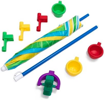 Step2 Play & Shade Pool, Kids Activity Pool with Umbrella, Summer Outdoor Toys, 7 Piece Toy Accessories, For Toddlers 2+ Years Old
