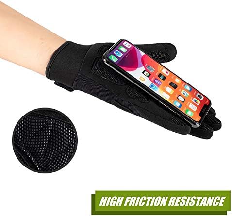 HYCOPROT Full Finger Gloves, Touch Screen Knuckle Protective Breathable Lightweight Outdoor Gloves for Shooting, Hunting, Motorcycling, Climbing