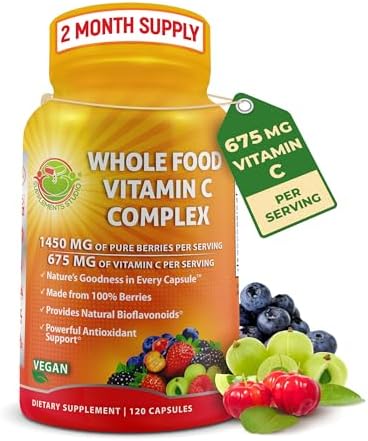 Liposomal Vitamin C Supplement 1500mg with Organic Acerola & Camu Camu