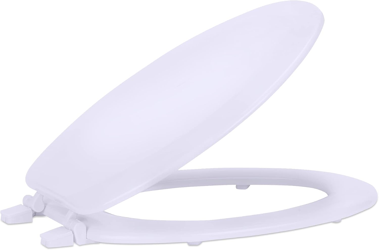 Soft Elongated Vinyl Toilet Seat, Black - 19 Inch Soft Vinyl Cover with Comfort Foam Cushioning - Fits All Elongated Size Fixtures - Easy to Install Fantasia by Achim Home Decor