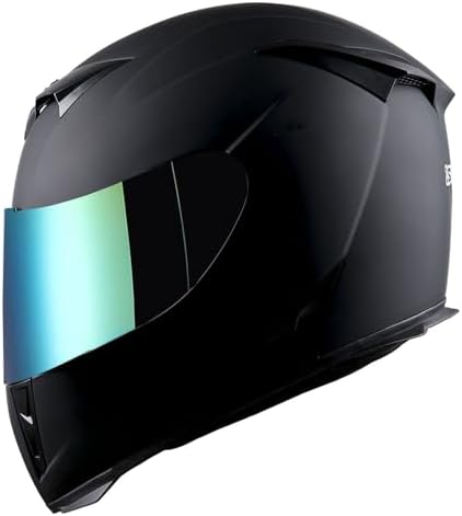 1Storm Motorcycle Full Face Helmet Skull King Matt Black + One Extra Clear Shield: HJK311