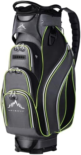 Golf Cart Bag, 14-Way Divider Top, Large Storage | Umbrella Holder,Handles