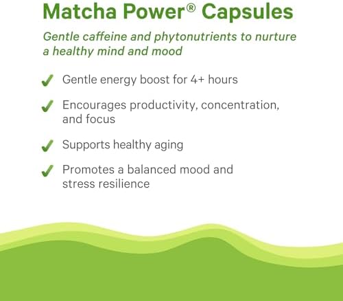 PURE SYNERGY Matcha Power | Organic Matcha Green Tea Capsules | Ceremonial Grade Supplement with EGCG | for Enhanced Energy & Alertness (90 Capsules)