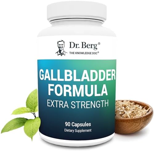 Dr. Berg Gallbladder Formula Extra Strength - with Ox Bile Powder and Conjugated Bile Acid - Digestive Enzymes Proprietary Blend - Full 45-Day
