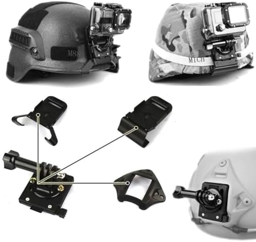 ArmorMason Universal Mount Plate Camera/Light Bracket for NVG Helmet Shroud (Black)