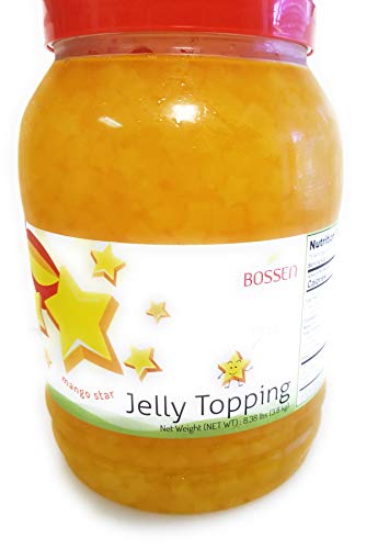Bossen mango star jellies boba topping 8.38lb tub