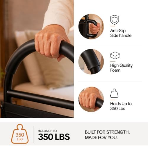 Medical king Bed Rails for Elderly Adults Safety Bed Assist Rails for Seniors with Adjustable Heights ASTM Approved Easy to get in or Out of Bed