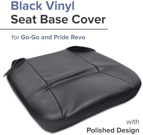 Black Vinyl Seat Base for Go-Go and Pride Revo (SC60/SC63/SC64) Mobility Scooters - Replacement 17-1/2"x16-1/2 Foam Insert with Cover for Standard