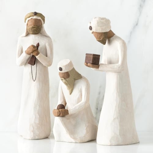 Willow Tree Shepherd and Stable Animals, Sculpted Hand-Painted Nativity Figures, 4-Piece Set | Designed by Artist Susan Lordi, Build the Nativity Scene, a Timeless Holiday Tradition to Display on Mantel or Tabletop