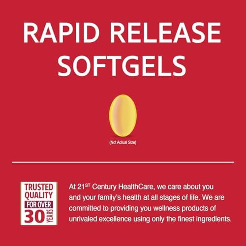 21st Century Vitamin D3 2000 IU Softgels, Bone & Immune, 250 Count | Vitamin D3 2000 IU Fast-Release Liquid Softgels, Bone Health, Immune Support & Calcium Absorption, Value 250-count Bottle