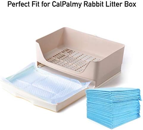 (100 Pads) CalPalmy Ultra Absorbency Pet Toilet Training Pads 18" x 13" Moisture Locking Technology Turns Liquid into Gel - Perfect for Rabbits and
