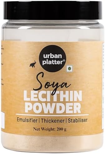 Urban Platter SOYA Lecithin Powder | 7.05 Oz (200g) | Natural Emulsifier, Thickener & Stabiliser | Plant-Based & Vegan | Ideal for Baking, Chocolates