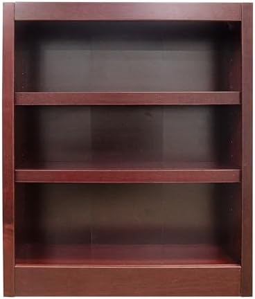 Concepts In Wood Midas Three Shelf Bookcase 36" H Cherry Finish