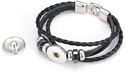 Wedarego Nicaragua Flag Braided Bracelet Leather Chain Crystal Wristband Souvenir,Fashion Handmade Bracelet For Man & Woman Special Day's Gift