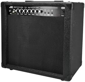 Monoprice 1x10 Guitar Combo Amplifier - Black 40-Watt, Spring Reverb, 10-Inch 4-Ohm Speaker, High & Low Inputs, Headphone Output - Stage Right Series