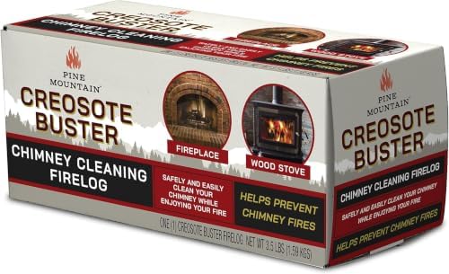 Pine Mountain Creosote Buster Firelog, 3.5 lb, Chimney & Fireplace Safety | Reduces dangerous creosote buildup; single-use safety firelog; compatible with all wood-burning fireplaces