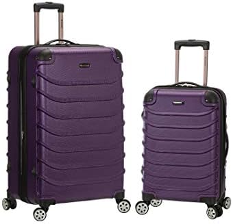 Rockland Speciale Hardside 2 Piece Expandable Spinner Luggage Set, (20"/28"), Black