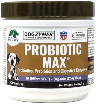 Dogzymes Probiotic Max -10 Billion CFU's Probiotics, Prebiotics, Digestive Enzymes - (8 Ounce)