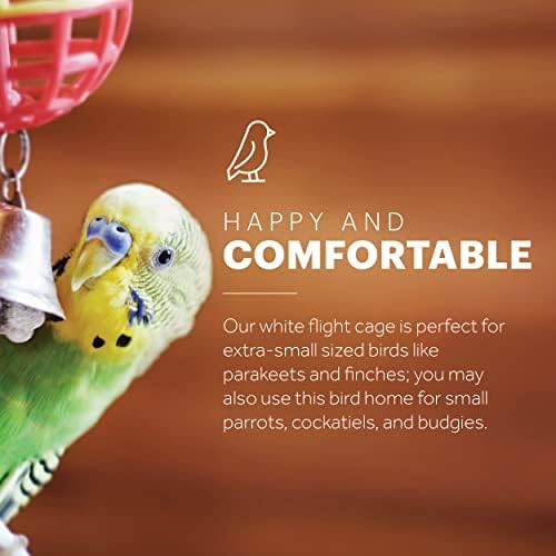 Prevue Pet Products Flight Cage Metal Steel Bird Crate, Multi-Bird Home Stackable Cage for Birds, Home Crate for Extra-Small Pet Parakeets, Finches