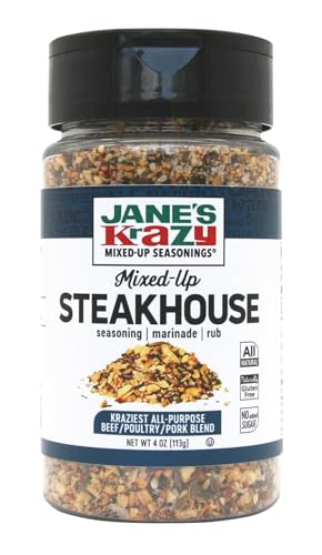 Jane's Krazy Seasonings Mixed-Up Steakhouse Seasoning, 4 Ounce